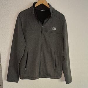 The North Face Grey Full Zip Jacket Zipper Pockets Mens Outdoor Preppy Sporty